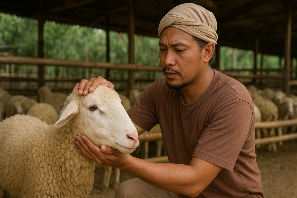 menjaga kesehatan domba aqiqah